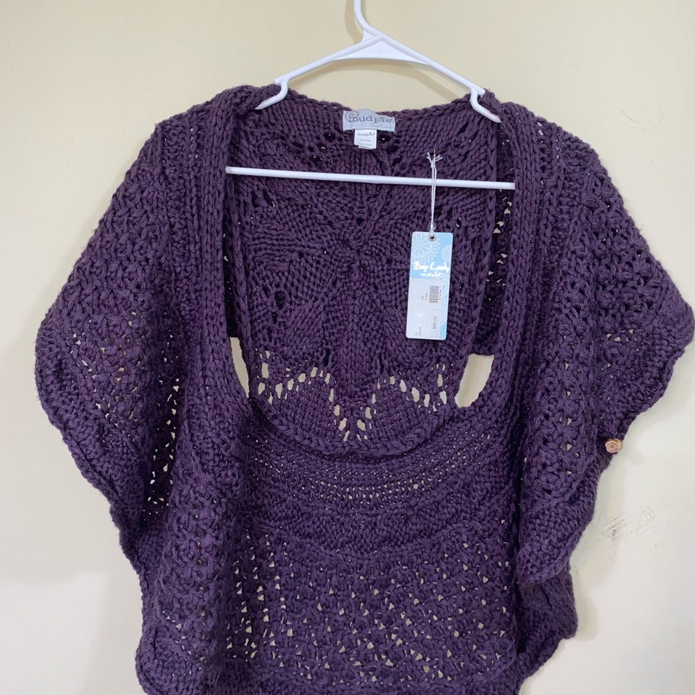Mud Pie Deep Purple Women's Poncho